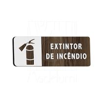 Placa Sinalização Madeira Extintor de Incêndio Indicativo Placa Sinalização Madeira Extintor de Incêndio Indicativo