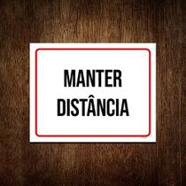 Placa Sinalização - Manter Distância Ml3770 27x35