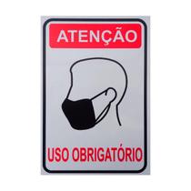 Placa Sinalização Máscara Uso Obrigatório 20X30 - Ps89 F5E