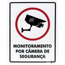 Placa Sinalização Monitoramento Por Camera 15x20cm