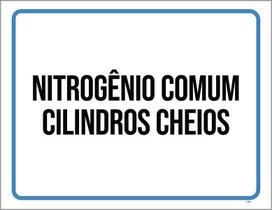 Placa Sinalização - Nitrogênio Cilindros Vazios 36X46