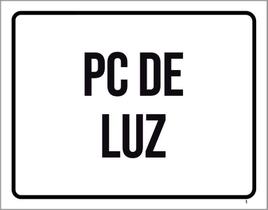 Placa Sinalização Pc De Luz 18X23