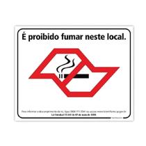 Placa Sinalização Perigo Proibido Fumar Neste Local