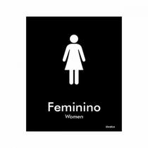 Placa Sinalizacao Poliestireno 15X18 ''Feminino (Portugues/Ingles)'' Blk03 Placa Sinalizacao Poliestireno 15X18 ''Feminino (Portugues/Ingles)'' Blk03