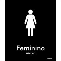 Placa Sinalizacao Poliestireno 15X18 ''Feminino (Portugues/Ingles)'' Blk03 Placa Sinalizacao Poliestireno 15X18 ''Feminino (Portugues/Ingles)'' Blk03