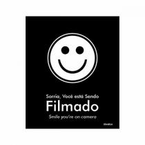 Placa Sinalizacao Poliestireno 15X18 ''Sorria Vc Esta Sendo Filmado (Portugues/Ingles)'' Blk06 Placa Sinalizacao Poliestireno 15X18 ''Sorria Vc Esta Sendo Filmado (Portugues/Ingles)'' Blk06