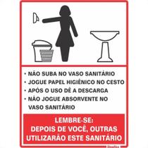 Placa Sinalizacao Poliestireno 15X20 ''procedimento Sanitario Feminino'' 220Ag