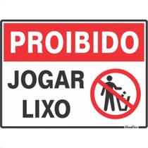 Placa Sinalizacao Poliestireno 15X20 ''Proibido Jogar Lixo'' 200Au