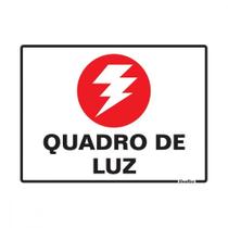 Placa Sinalizacao Poliestireno 15X20 ''Quadro De Luz'' 220Al
