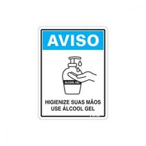 Placa Sinalizacao Poliestireno 15X20 ”Use Alcool Em Gel” Cov02