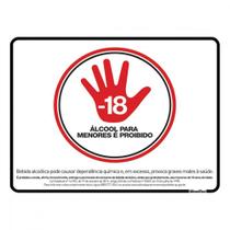 Placa Sinalizacao Poliestireno 20X25 ”Alcool Para Menores É Proibido” 290Sp