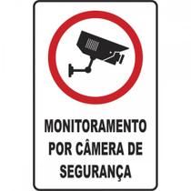 Placa Sinalizacao Poliestireno 20X30 ''Monitoramento Por Camera De Seguranca'' 250Bn