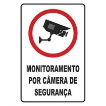 Placa Sinalizacao Poliestireno 20X30 ''Monitoramento Por Camera De Seguranca'' 250Bn