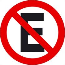 Placa Sinalizacao Poliestireno 45X45 Redonda ''Proibido Estacionar'' 300Ad