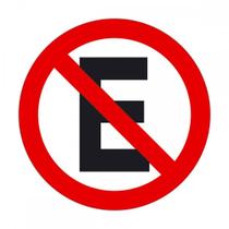 Placa Sinalizacao Poliestireno 45X45 Redonda ''Proibido Estacionar'' 300Ad