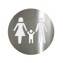 Placa Sinalizacao Porta Banheiro Familia Em Inox Biovis Placa Sinalizacao Porta Banheiro Familia Em Inox Biovis