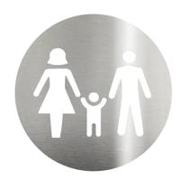 Placa Sinalizacao Porta Banheiro Familia Em Inox Biovis Placa Sinalizacao Porta Banheiro Familia Em Inox Biovis