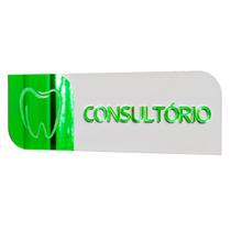 Placa sinalização porta MDF e acrílico personalizado 30x10cm