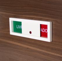 Placa Sinalização Porta Sala Livre Ocupado 30x10cm