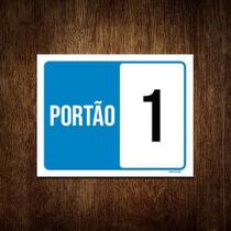 Placa Sinalização - Portão 1 ul 18X23