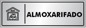 Placa Sinalização Portas / Paredes ALMOXARIFADO em Alumínio de 25x8cm Placa Sinalização Portas / Paredes ALMOXARIFADO em Alumínio de 25x8cm