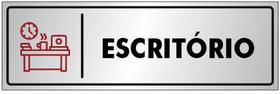 Placa Sinalização Portas / Paredes - ESCRITÓRIO em Alumínio de 25x8cm Placa Sinalização Portas / Paredes - ESCRITÓRIO em Alumínio de 25x8cm