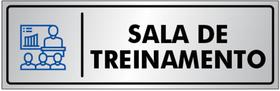 Placa Sinalização Portas / Paredes SALA DE TREINAMENTO em Alumínio de 25x8cm