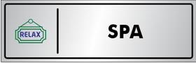 Placa Sinalização Portas / Paredes SPA em Alumínio de 25x8cm