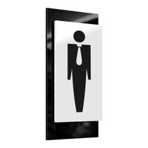 Placa Sinalização Premium Porta Banheiro WC Masculino ACM Placa Sinalização Premium Porta Banheiro WC Masculino ACM