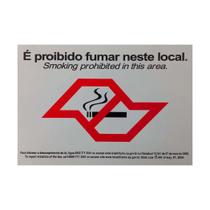 Placa Sinalização "Proibido Fumar Neste Local" 20 x 30cm Placa Sinalização "Proibido Fumar Neste Local" 20 x 30cm