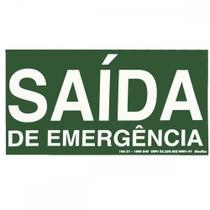 Placa Sinalizacao Pvc 15X30 ''Saida Emergencia'' Fluorescente 315Am