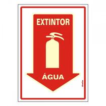 Placa Sinalizacao Pvc 20X30 ''Extintor Agua'' Fluorescente 250Bq