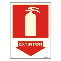 Placa Sinalizacao Pvc 20X30 "Extintor" Fluorescente 250Bd