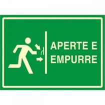 Placa Sinalizacao Pvc 20X30 ''Saida Aperte/Empurre'' 250Bl Placa Sinalizacao Pvc 20X30 ''Saida Aperte/Empurre'' 250Bl