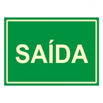 Placa Sinalizacao Pvc 20X30 ''Saida Fluorescente'' 250Bm