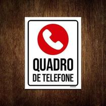 Placa Sinalização - Quadro De Telefone Ml3792 27X35