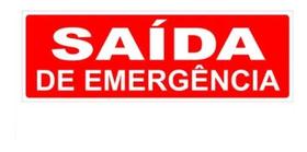 Placa sinalização saida de emergencia 10x30