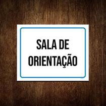 Placa Sinalização Sala De Orientação 18x23cm 5un Placa Sinalização Sala De Orientação 18x23cm 5un