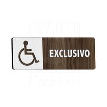 Placa Sinalização Sanitário Banheiro Exclusivo Deficiente