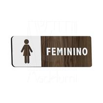 Placa Sinalização Sanitário Empresa Feminino Porta Parede