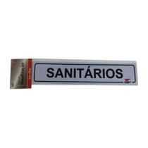 Placa sinalização Sanitários 5x25 VMP