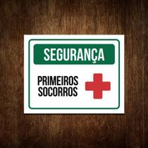 Placa Sinalização Segurança Primeiro Socorros