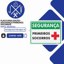 Placa Sinalização Segurança - Primeiros Socorros