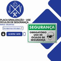 Placa Sinalização Segurança - Use Óculos De Segurança Placa Sinalização Segurança - Use Óculos De Segurança