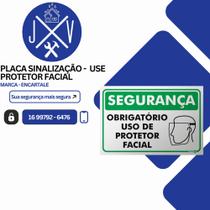 Placa Sinalização Segurança - Uso Obrigatório De Protetor Facial