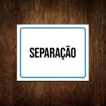 Placa Sinalização - Separação Setor ul 27X35