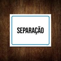 Placa Sinalização - Separação Setor ul 27X35