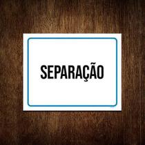 Placa Sinalização - Separação Setor ul 36X46