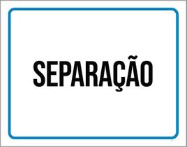 Placa Sinalização - Separação Setor ul 36X46