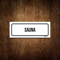Placa Sinalização - Setor Sauna-23x9